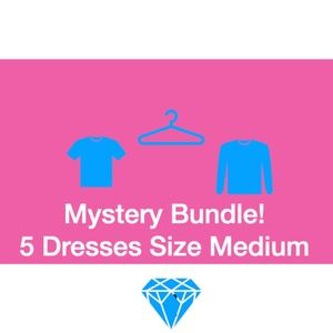5 Women's Dresses Various Styles and Brands Size Medium